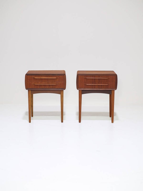 Nachtkastjes Johannes Andersen Silkeborg teak Deens 1960s