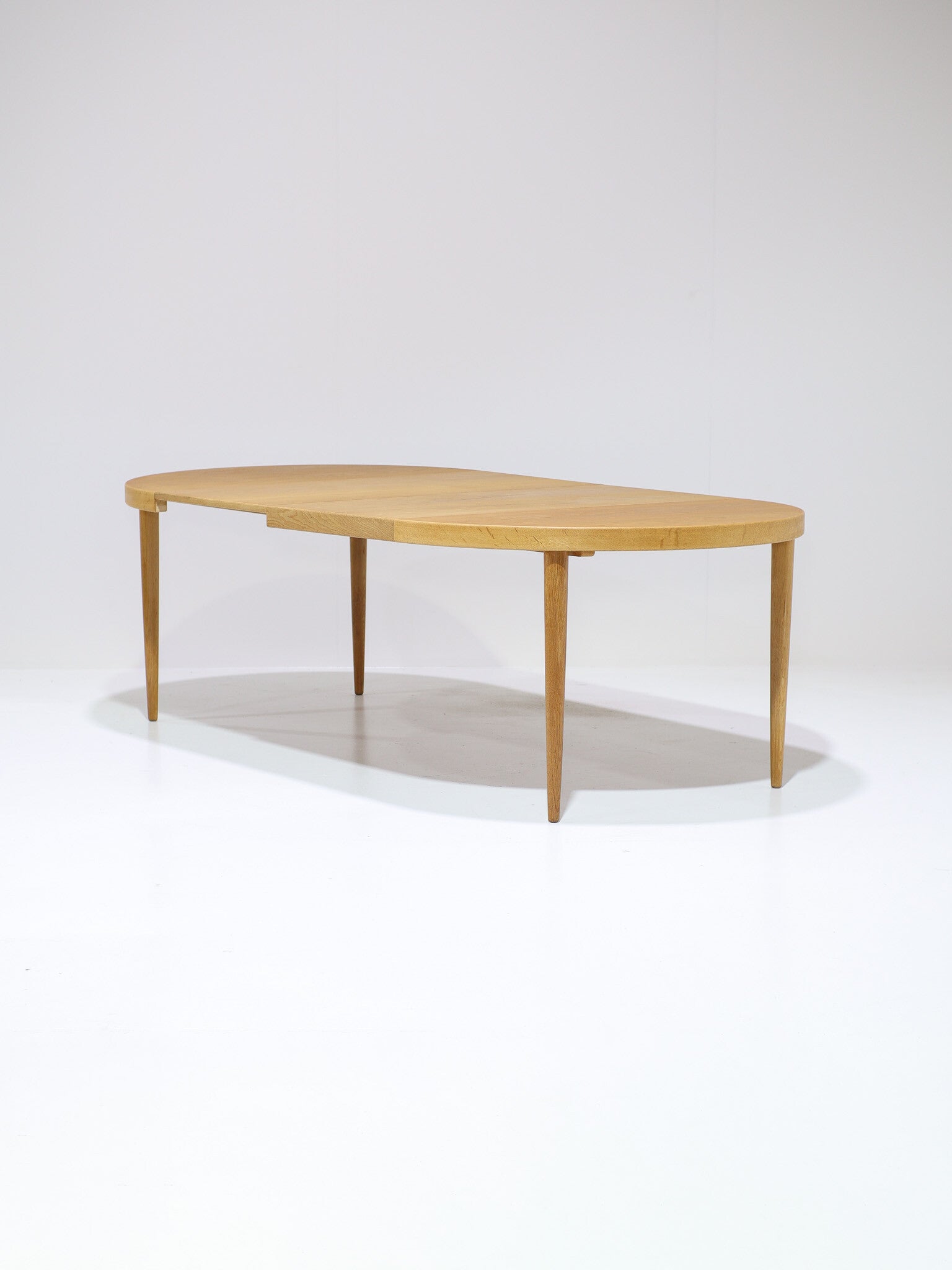 Uitschuifbare ronde eettafel Kai Kristiansen eiken Deens