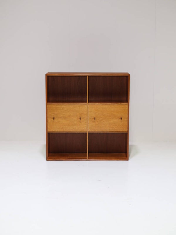 Boekenkast archiefkast vintage Deens 1970s