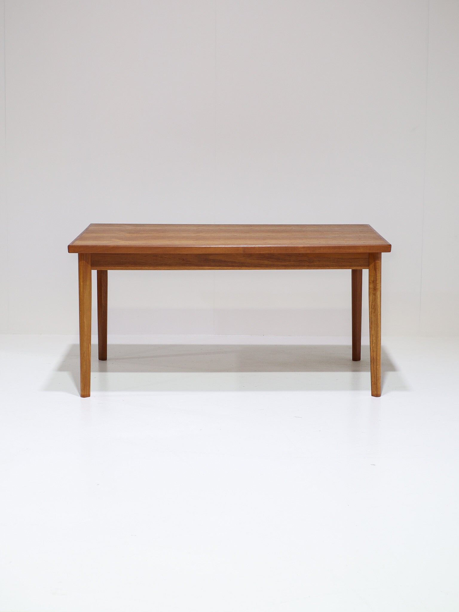 Uitschuifbare eettafel rechthoekig teak Deens vintage