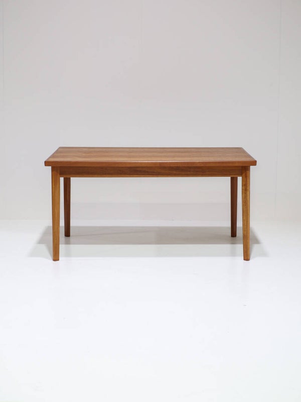 Uitschuifbare eettafel rechthoekig teak Deens vintage