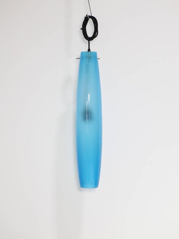 Murano glas hanglamp blauw Alessandro Pianon 1960s