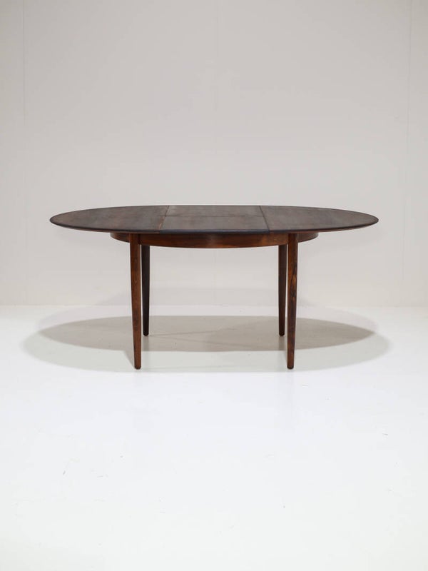 Ronde eettafel uitschuifbaar Skovby butterfly leaf palissander