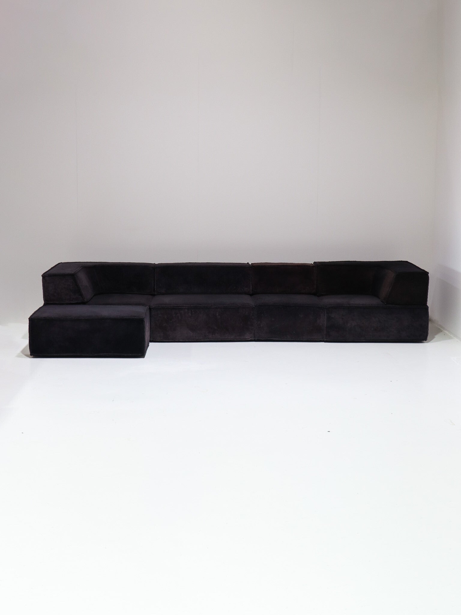 COR Trio modulaire sofa landscape bank paars bruin 1970s
