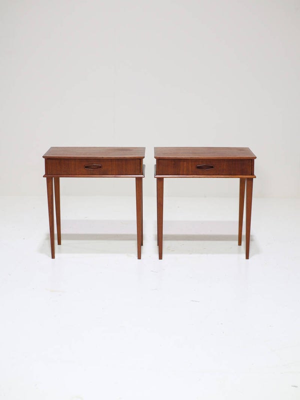 Set nachtkastjes teak vintage Deens 1960s