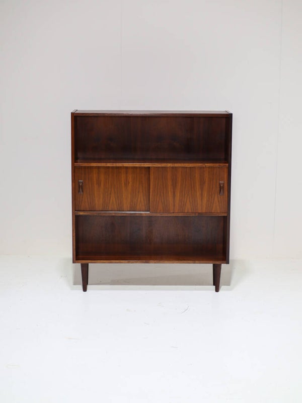 Boekenkast met deurtjes Clausen & Søn Deens vintage palissander