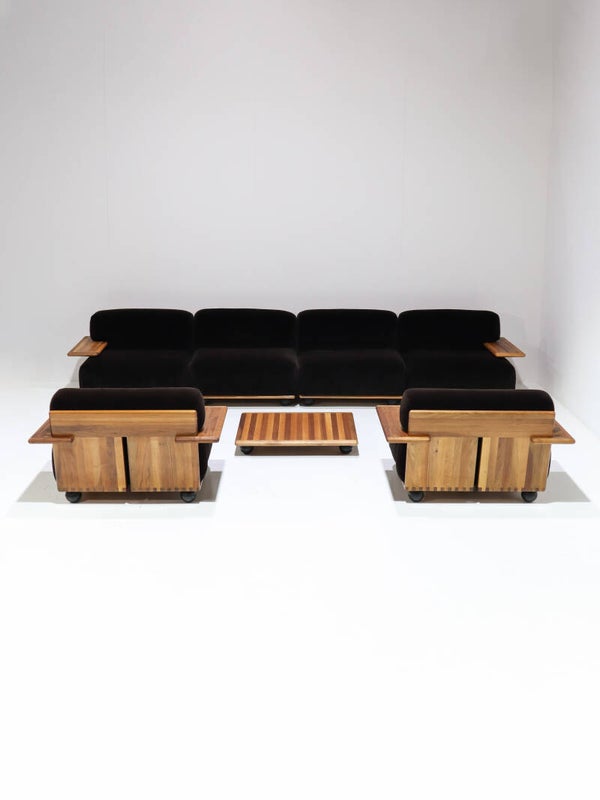 Modulaire Pianura sofa set Mario Bellini Cassina bruin Italië 1970s