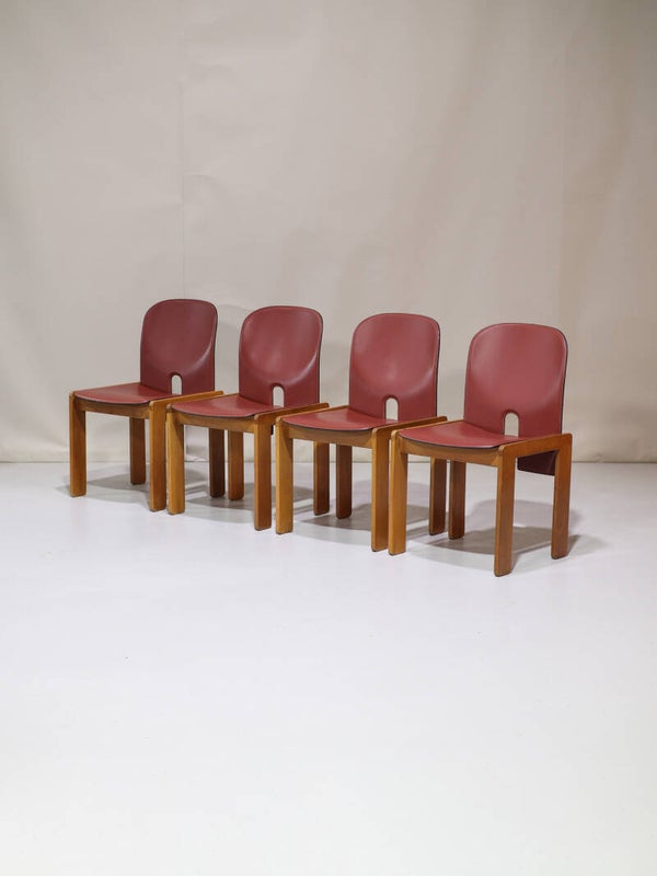 4x Afra & Tobia Scarpa 121 eetkamerstoelen Cassina, Italië 1960s