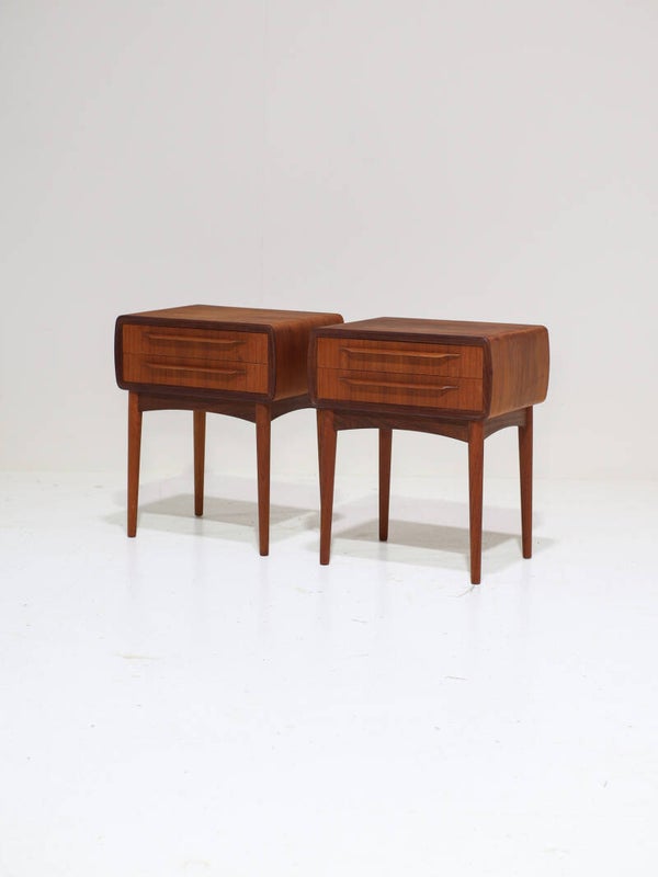 Nachtkastjes Johannes Andersen teak Silkeborg Deens 1960s