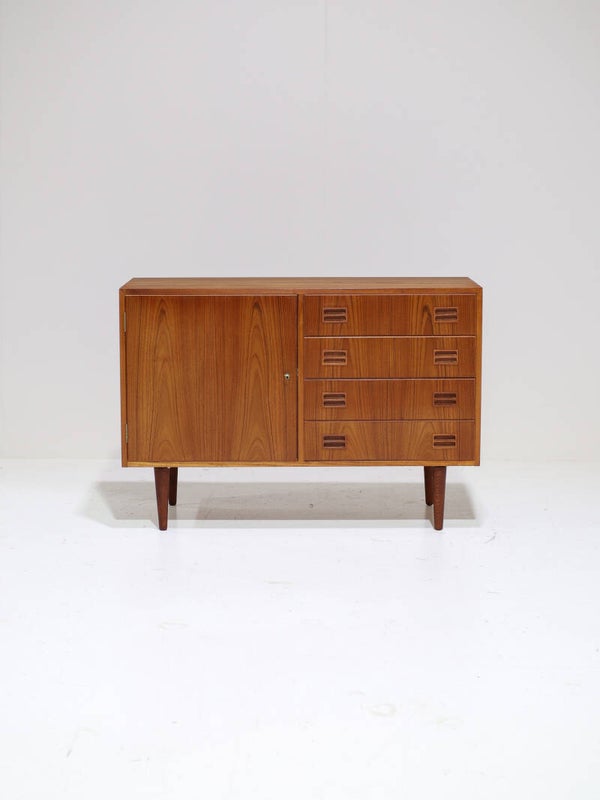 Dressoir met lades teakhout Deens vintage 1960s