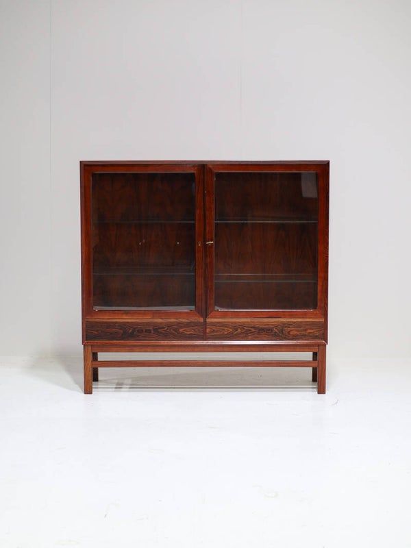 Vitrinekast Brouer palissander Deens vintage 1960s