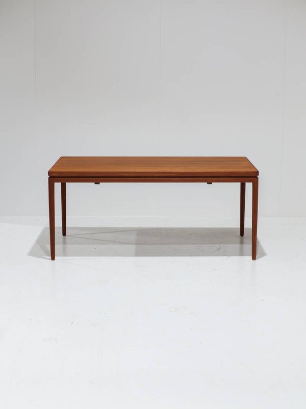 Eettafel Johannes Andersen uitschuifbaar rechthoekig teak Deens 1960s
