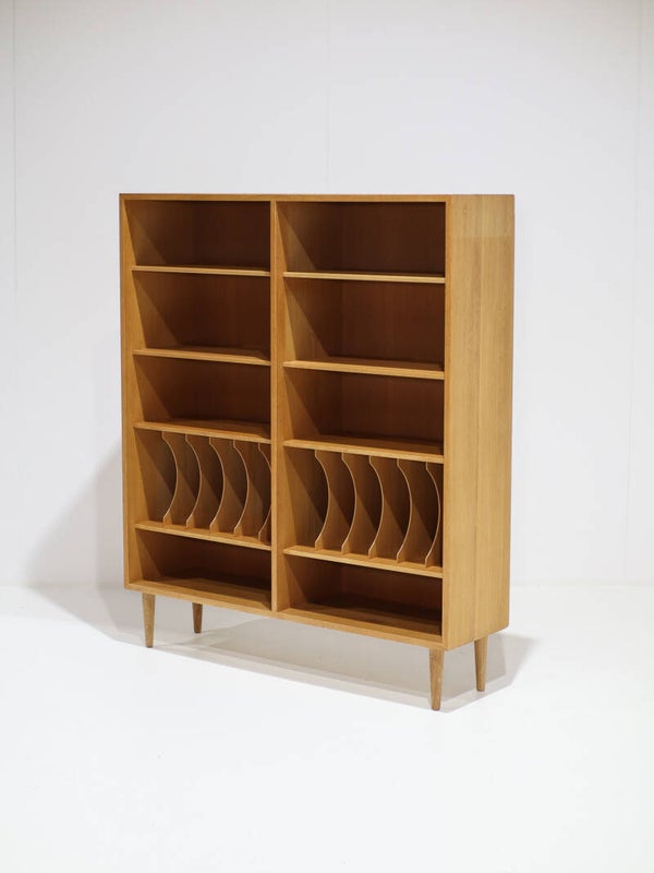 Børge Mogensen Öresund lp-kast boekenkast eiken 1960s