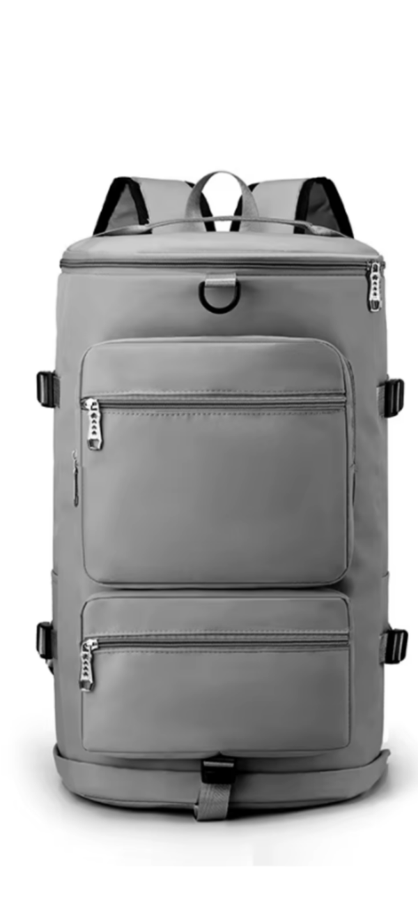 Men’s gray travel backpack durable everyday pack