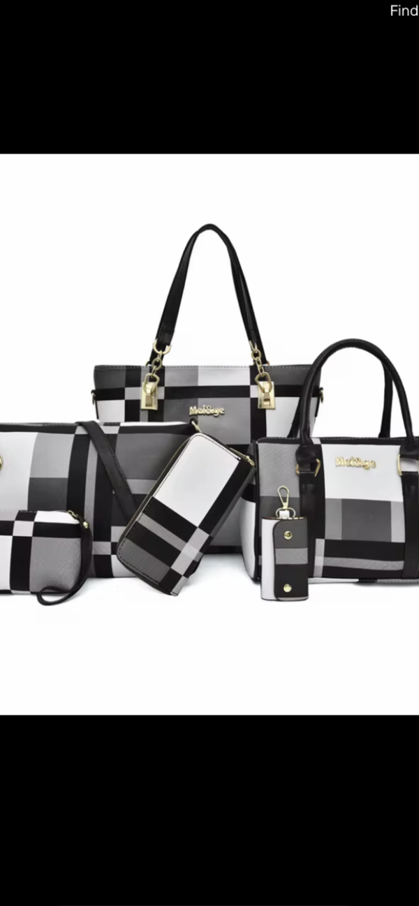5- piece handset tote bags for women.