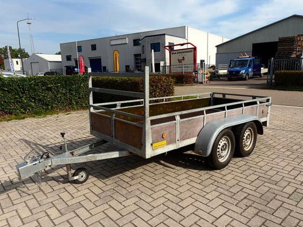 Nette open tweeasser (3m) aanhanger met nieuwe bodemplaat