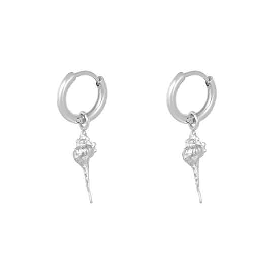 Oorbellen ocean shell - zilver