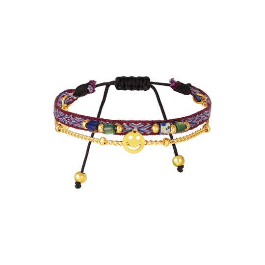 Armband bohemian - smiley
