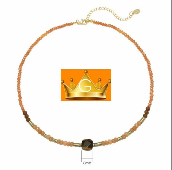 Ketting natural beauty - lichtroze