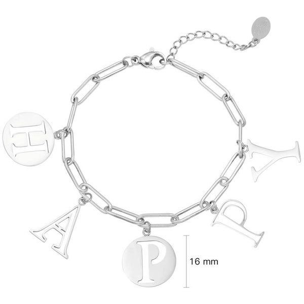 Armband Happy letters