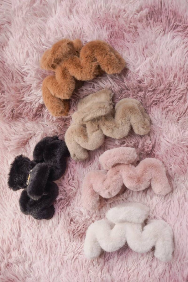 Haarklem fluffy zigzag