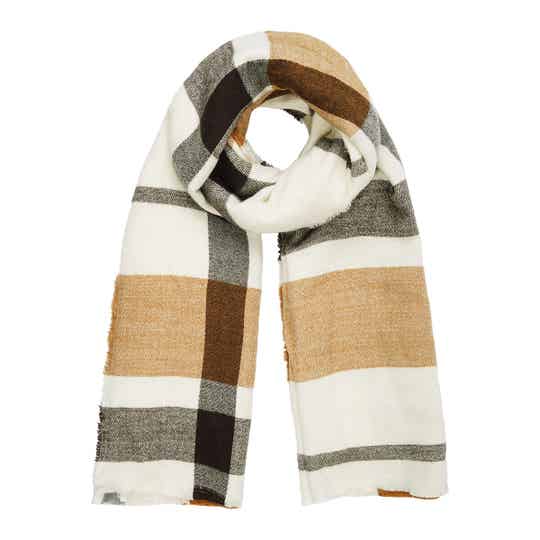 Neutraal getinte wintersjaal