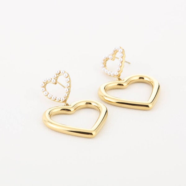 Oorbellen dubbel hart