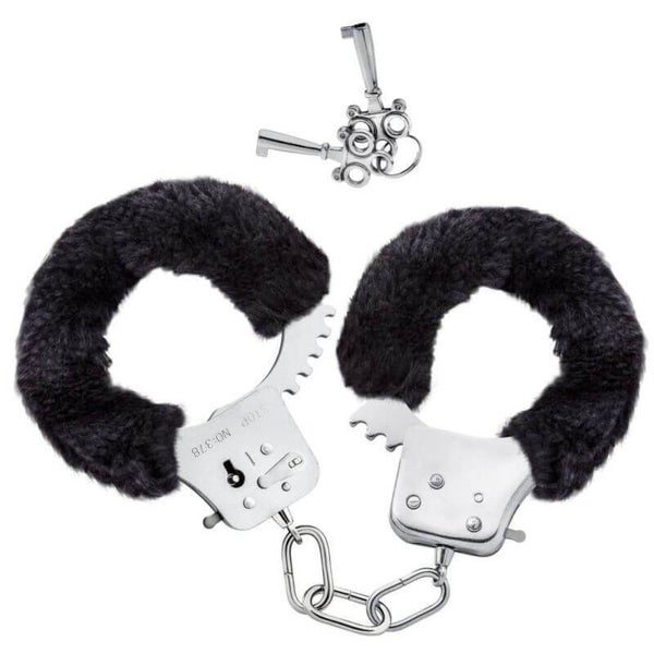 Zachte pluche verstelbare handboeien met sleutels