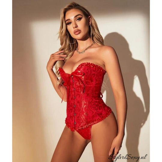 Sexy burlesque korset met baleinen