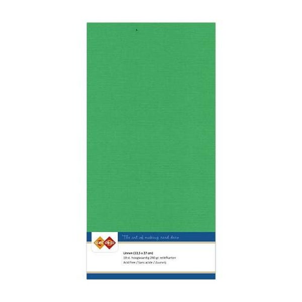 Card Deco, Linnenkarton, Groen , 13,5 x 27 cm - LKK-4K22