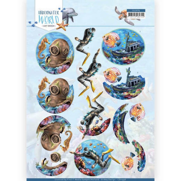 Amy Design, Knipvel, Underwater World, Sea Animals - CD11496
