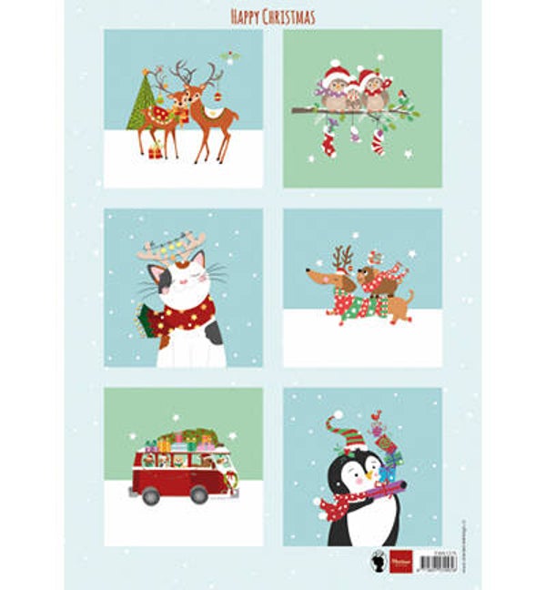 Marianne Design, Knipvel, Happy Christmas - EWK1278