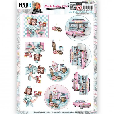 Yvonne Creations, 3D Pushout, Back to the Fifties, Burgers - SB10835