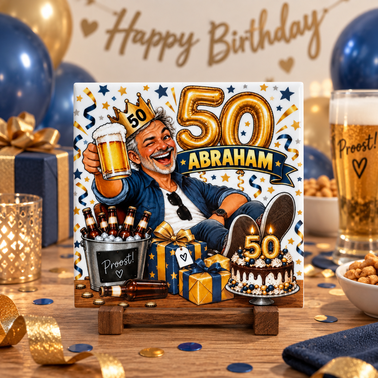 Tegeltje - 50 jaar - Abraham