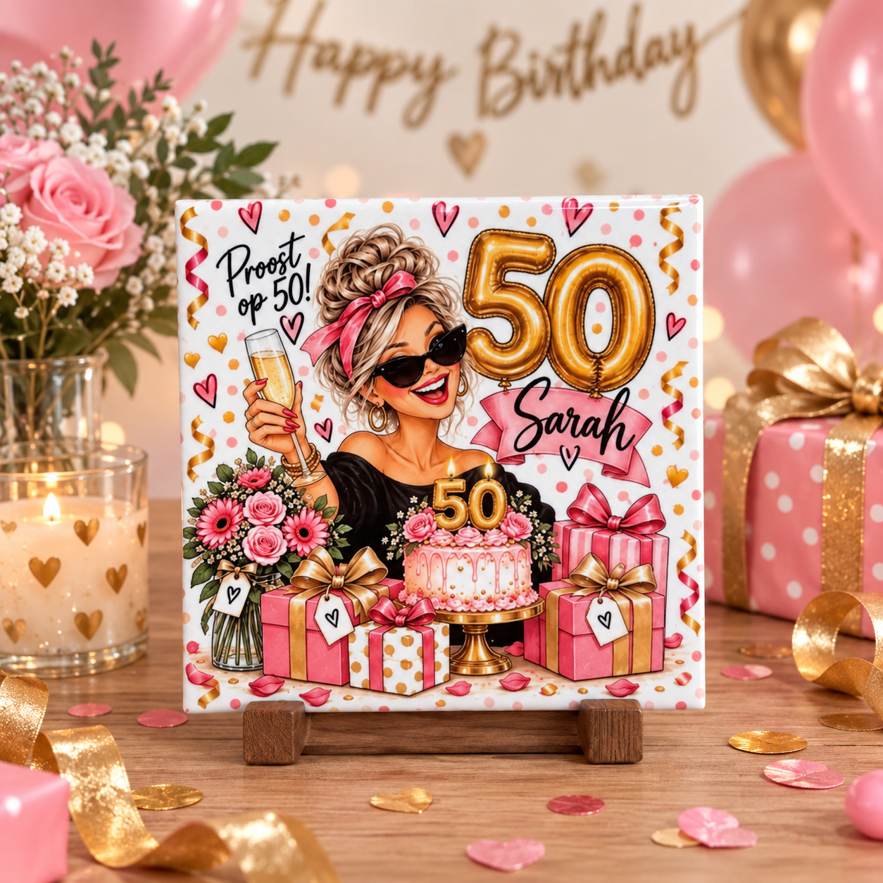 Tegeltje - 50 Jaar - Sarah