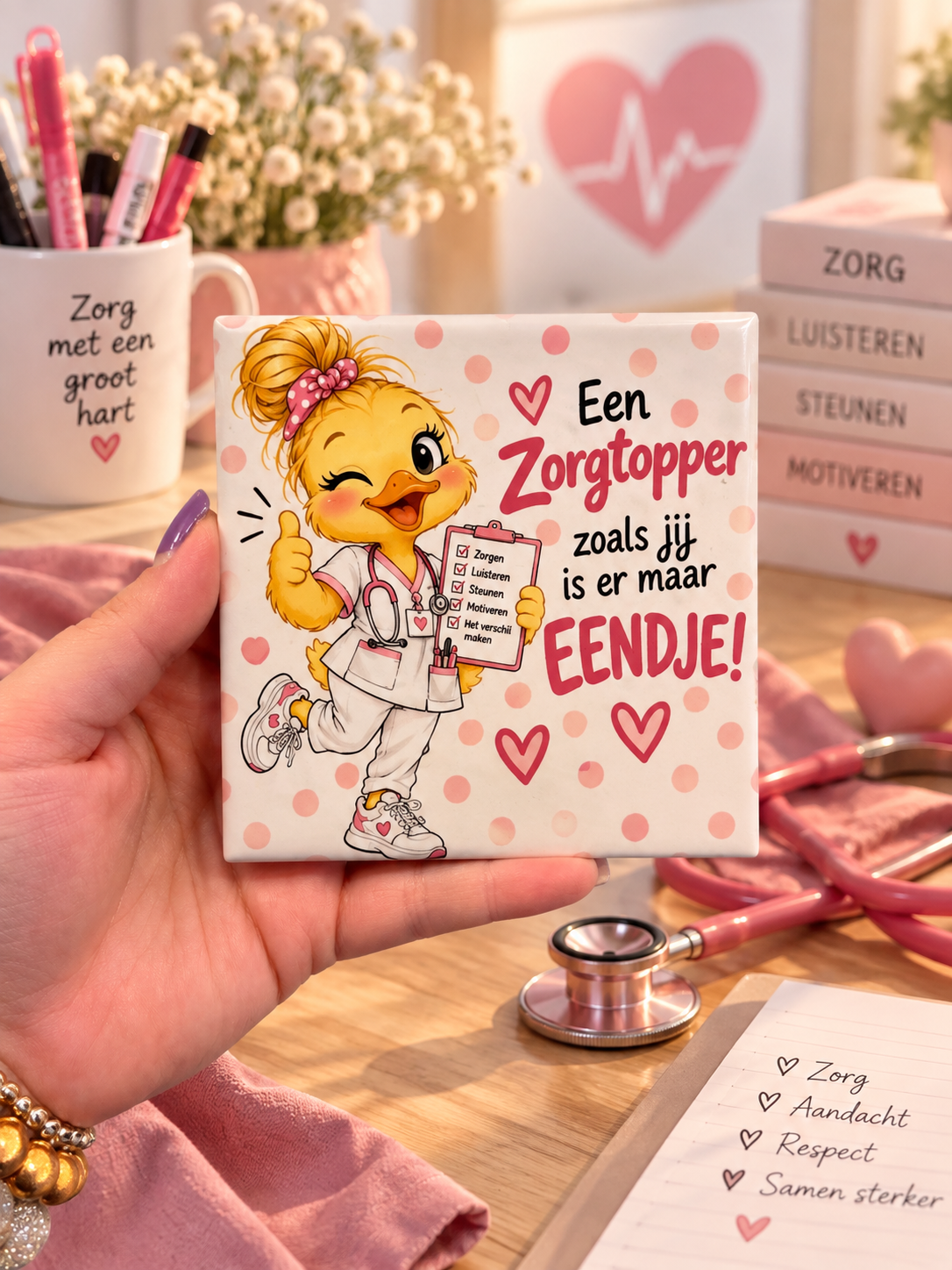 Tegeltje - Zorgtopper - Meisje