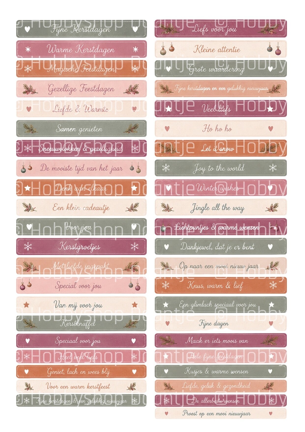 GRATIS - Digitaal Collagevel - Christmas Elegance - Woordstrips
