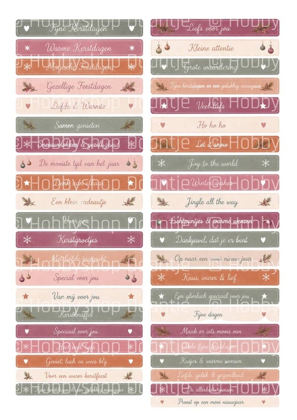 GRATIS - Digitaal Collagevel - Christmas Elegance - Woordstrips