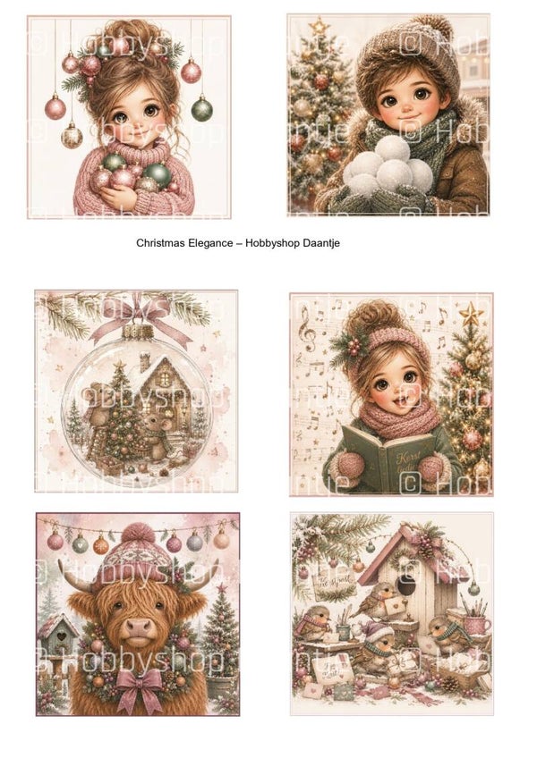 GRATIS - Digitaal Collagevel - Christmas Elegance