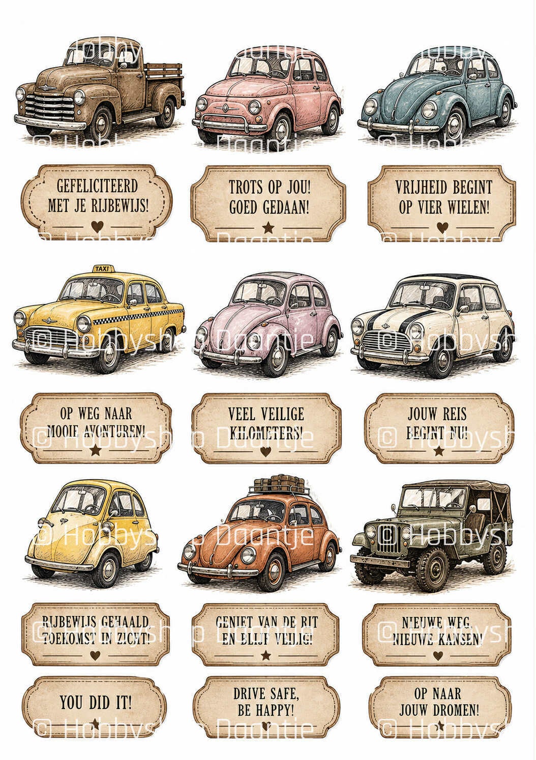 GRATIS - Digitaal Collagevel - Rijbewijs