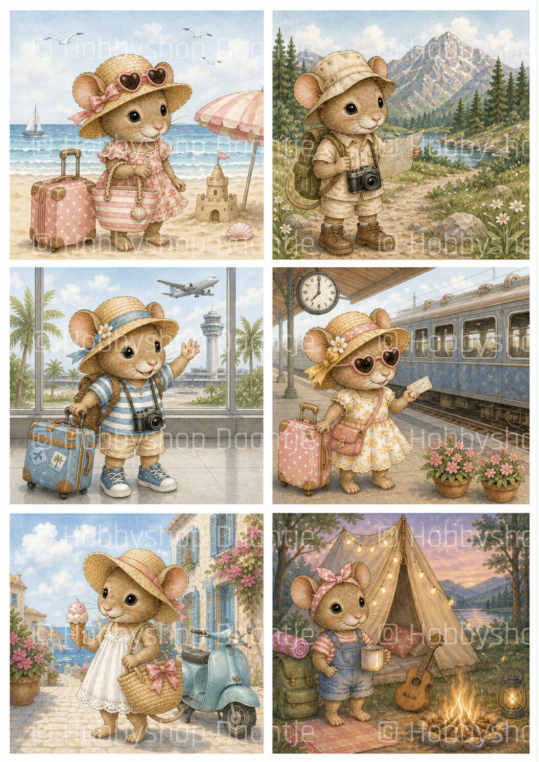GRATIS - Digitaal Collagevel - Vakantie Muisjes 1