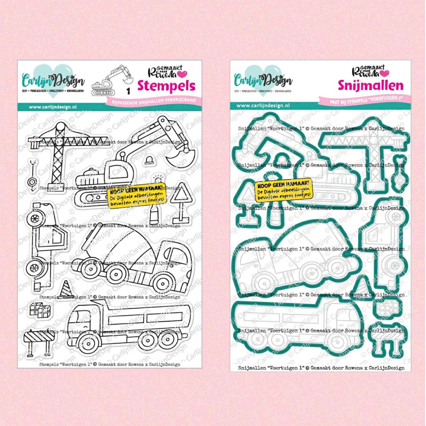 SET-  Carlijn Design, Stamp + Dies, Voertuigen 1