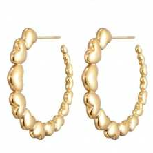 Oorring, Hartjes Ovaal, Goud