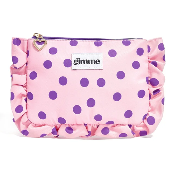 Gimme, Make-Up Tasje, Roze met paarse Dots