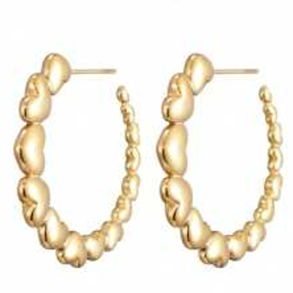 Oorring, Hartjes Ovaal, Goud
