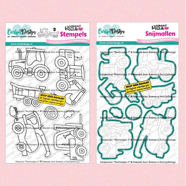 SET-  Carlijn Design, Stamp + Dies, Voertuigen 2