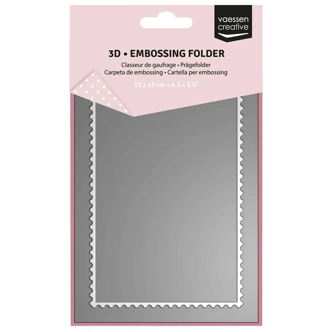 Vaessen Creative, 3D Embossingfolder, Postzegel - 3625-0303