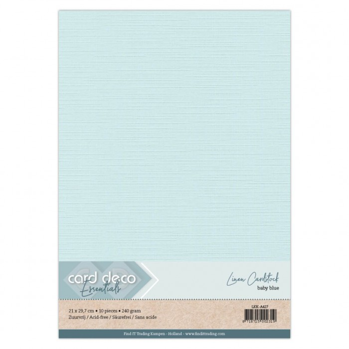 Card Deco, Linnenkarton, Baby Blue , A4 formaat - LKK-A427
