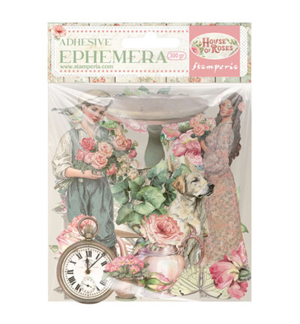 Stamperia, Adhesive Ephemera, House of Roses - DFLCT80