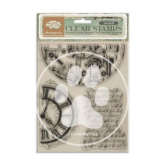 Stamperia, Clear Stamp, Gardens of Time, Half Clocks - WTK240